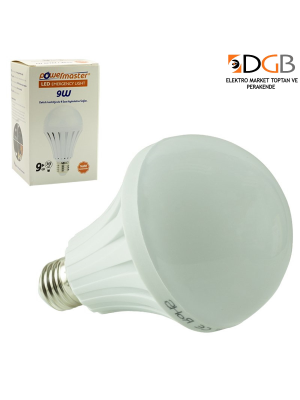 Powermaster  9 W E27  Beyaz Şarjlı Led Ampul