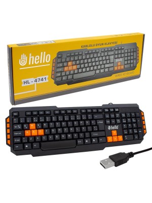 Hello Hl-4741 Kablolu Oyuncu Klavye