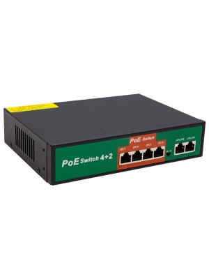 Powermaster 72w-10/100 Mbps 4+2 Port Poe Ethernet Swıtch